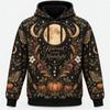 Halloween Hoodie 2026 Trendiger 3D-Druck Gothic Streetwear Übergroßer Pullover Geist Kürbis Totenkopf Hexe Horror Vintage Lässig