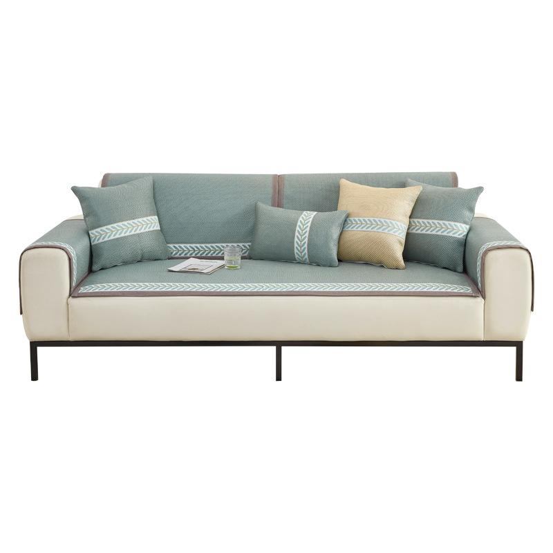 Summer Wormwood Mat Sofa Cushion Non-Slip Rattan Mat Four Seasons Universal Light Luxury Sofa Cover Simple Full Cover