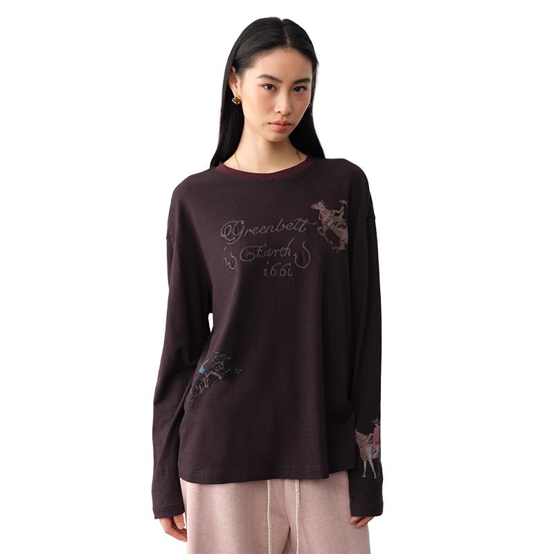 

GREEN BELT Spring Cotton-Linen Embroidered T-Shirt M