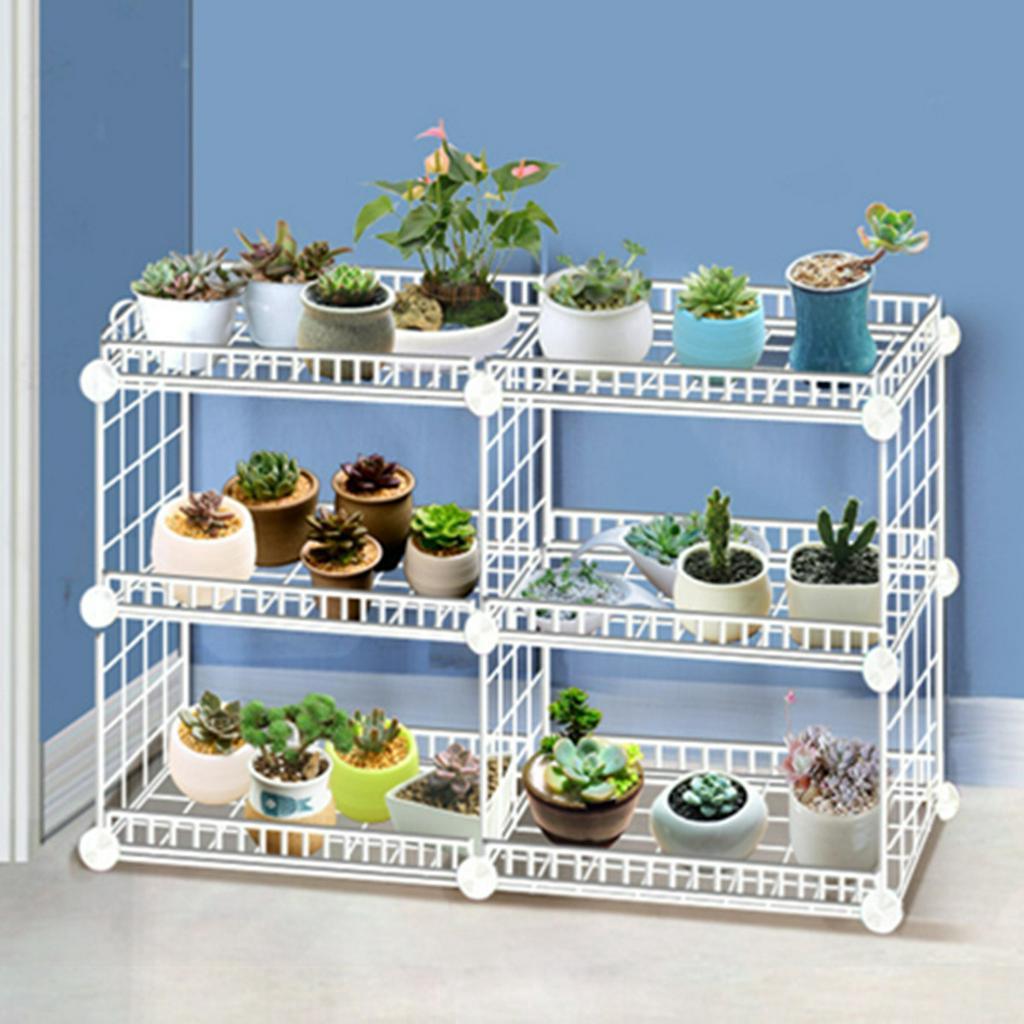 3/4/5 Layers Household Wrought Iron Multi-layer Plant stand With Four Sides Of Fence Rack Balcony Indoor Garden Flower Pot Shelf Detachable