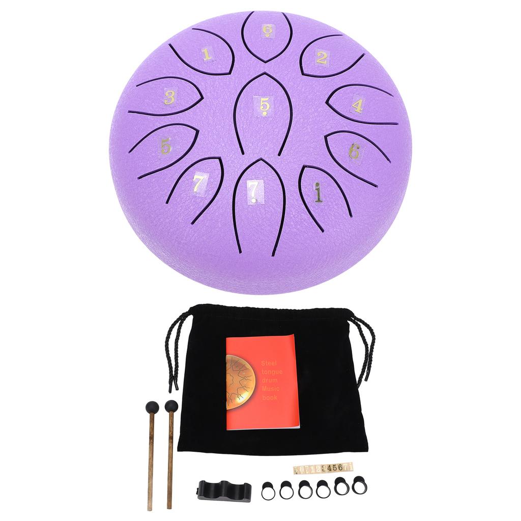 Steel Tongue Drum 6in 11 Tones Ethereal Outdoor Chakra Rain Drum for Outside Garden Mini Percussion