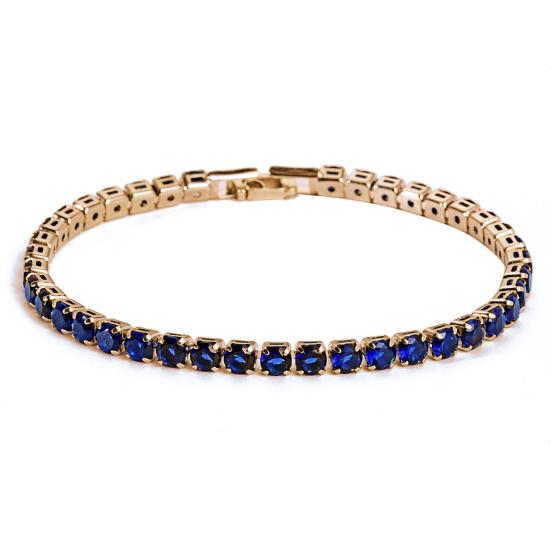 

Шикарный браслет со стразами, нежный, изысканный, разноцветный, сверкающий, восхитительный теннисный браслет, женские украшения на запястье королевский синий