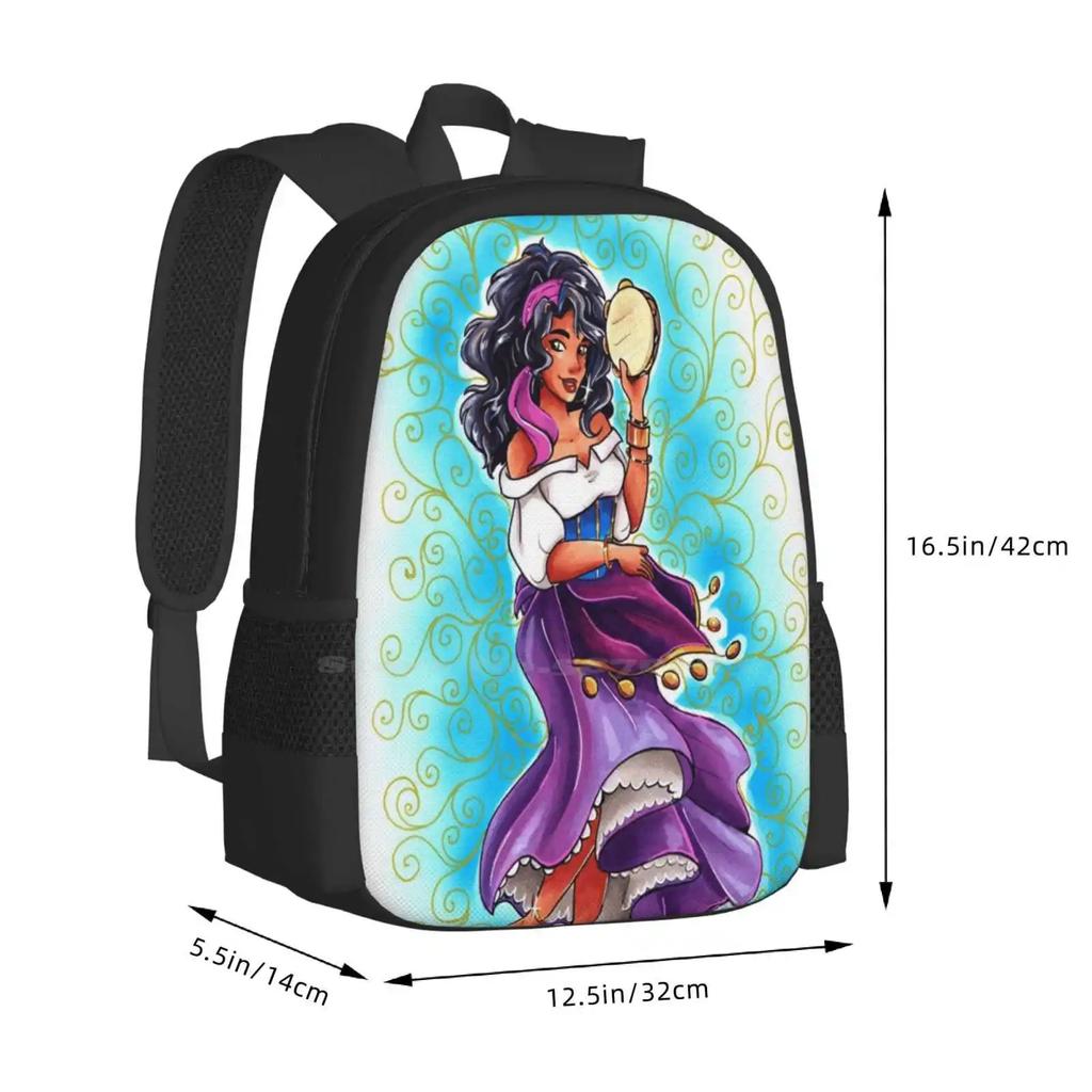 Esmeralda New Arrivals Unisex Bags Student Bag Backpack The Hunchback Of Esmeralda Fanart Pretty Gypsy