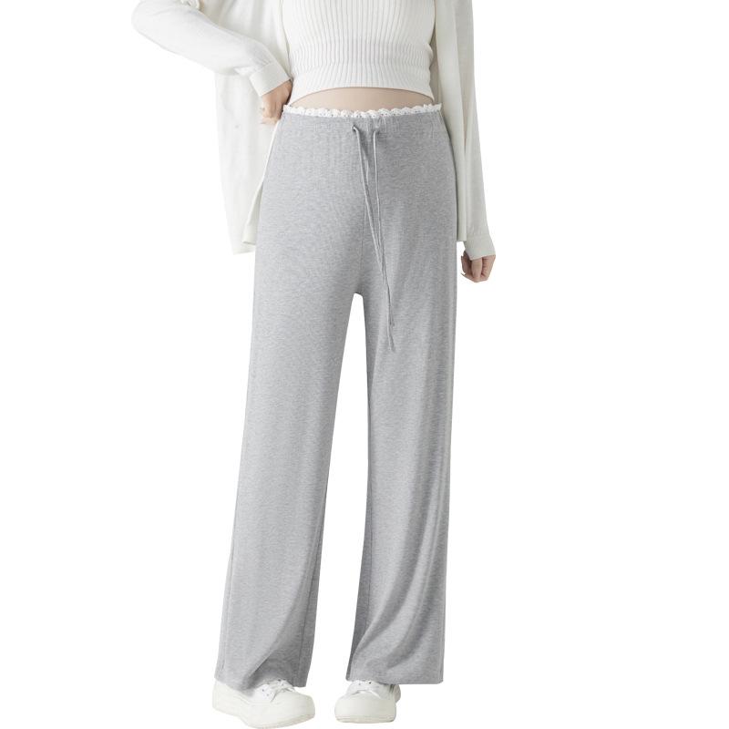 Maternity Wide-Leg Knit Pants - Spring Style, Thin & Drapey