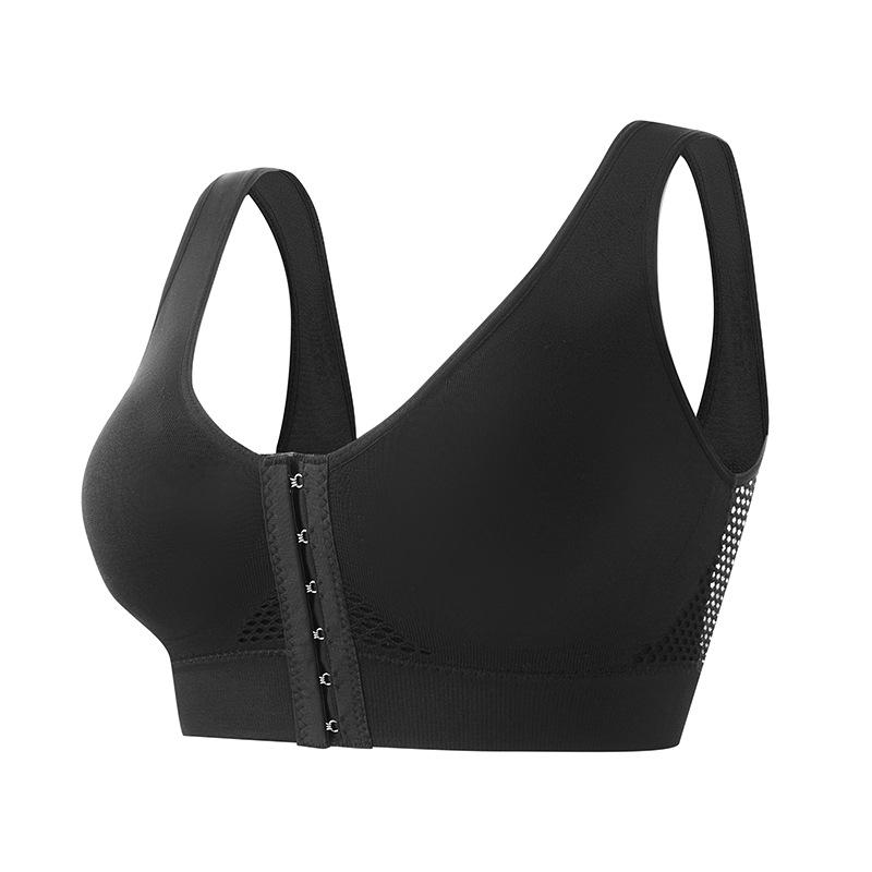 Damen-Sport-BH mit Schnalle vorne, bügellos, Push-Up-Unterwäsche, für Damen, zum Laufen, stoßfest, schöne Rückseite, Übergröße M-5XL