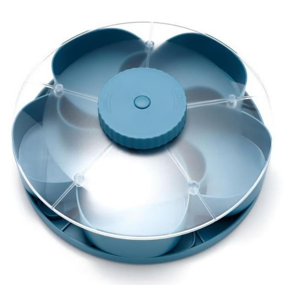 with Lid Divided Serving Tray Rotating Design Spinning Compartment Platter  for Snacks