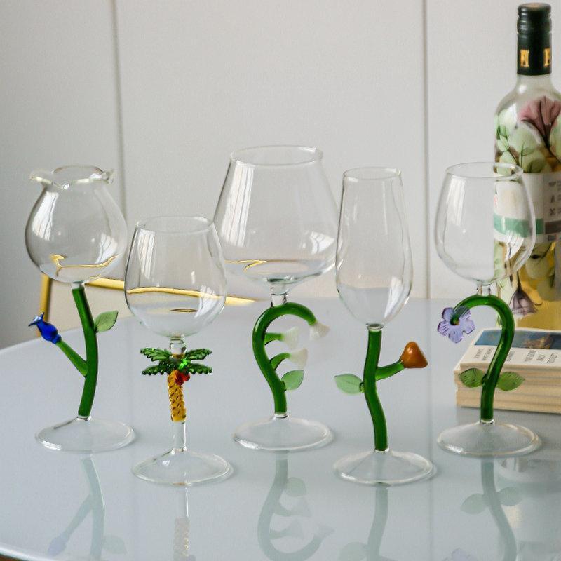 Pflanzenkelch Kristallglas Kreativ Hochzeitsfeier Glaswaren Weinprobe Gläser Blume KLASSISCH BURGUNDY Bordeaux Champagnerkelch