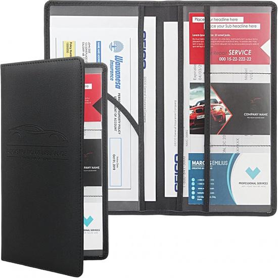 Car Registration And Urance Holder, Premium Leather Urance And Registration Holder,Vehicle Glove Box Car Organizer, With Magnetic Shut For Cards,