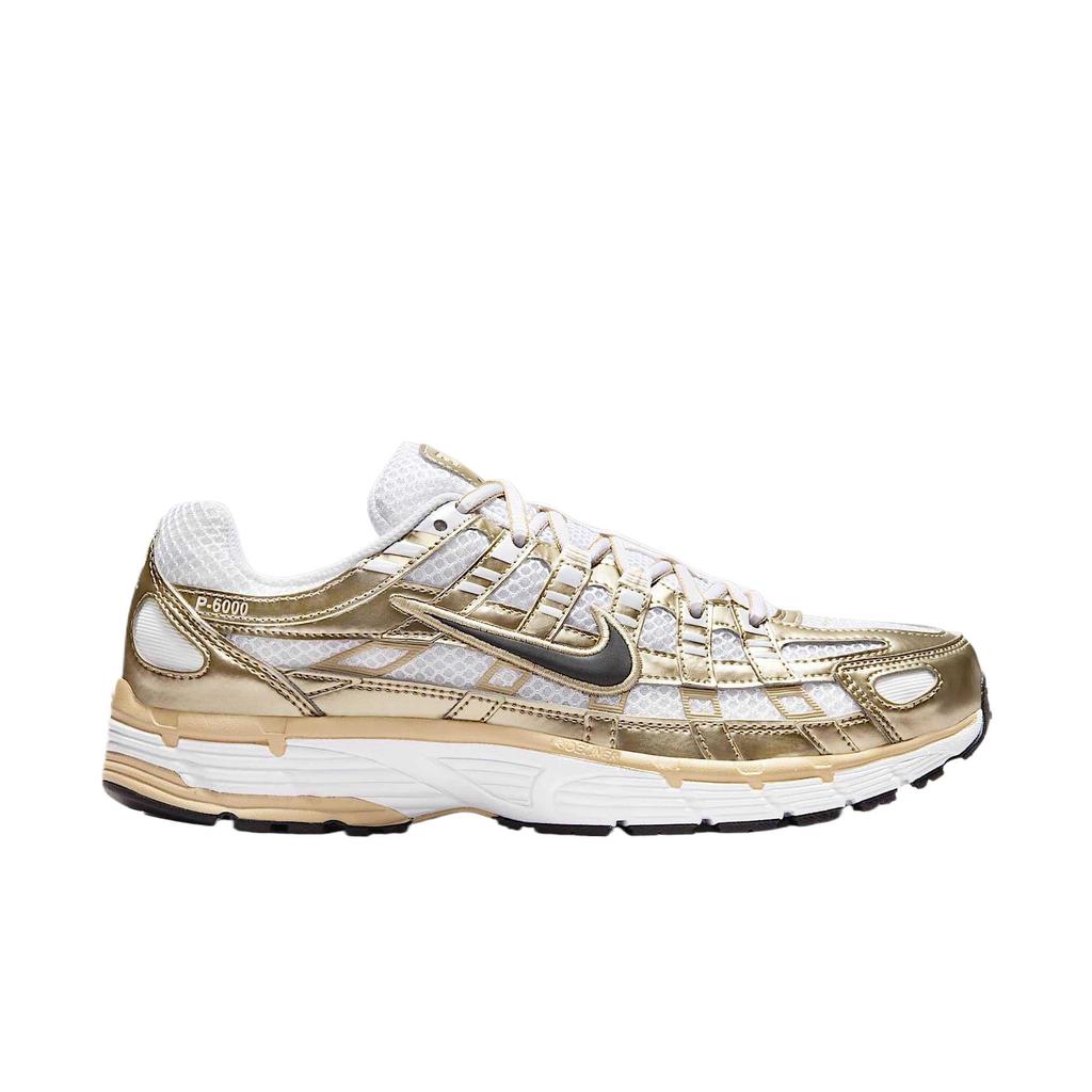 Nike P-6000 Gold Damen-Sneakers Weiß Genarbt Metallic-Gold-Genarbt IF1787-100
