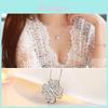Charming Four-leaf Clover Pendant Necklace Elegant Floral Design Trendy Ins Style