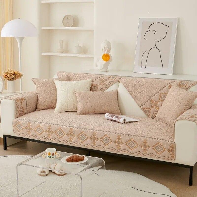 Sofa Cushion Four Seasons Universal Seat Cushion Non-slip Fabric Cushion All-inclusive Simple Modern  New Cover Cloth Towel