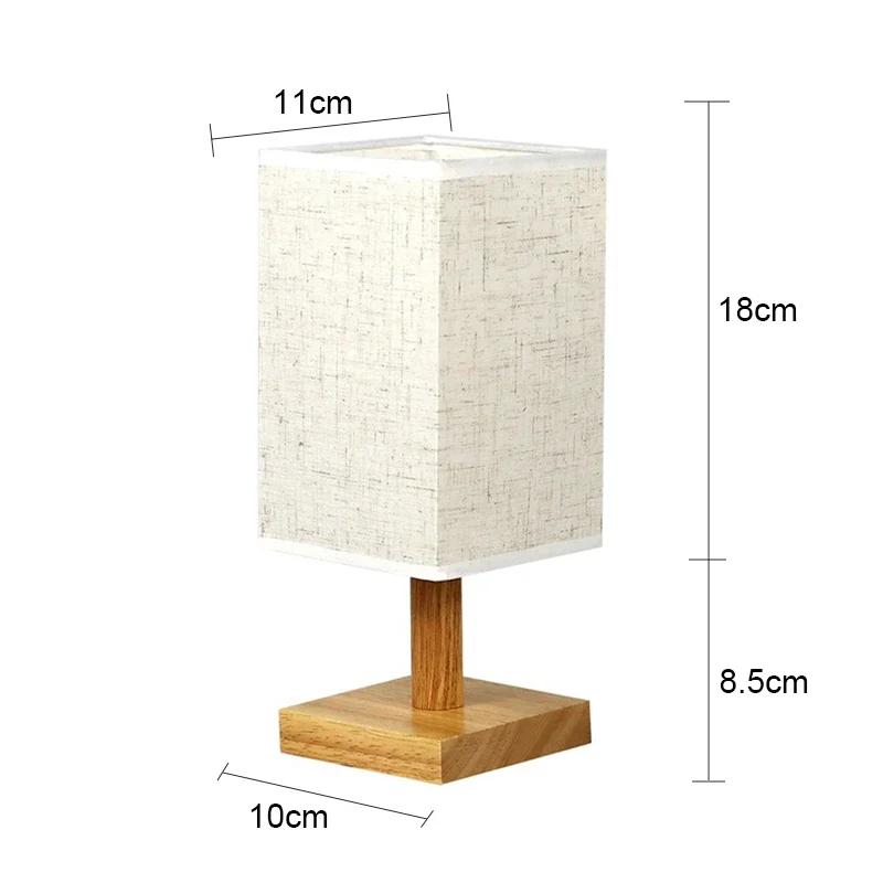LED Table Lamps Fabric Dimmable USB Plug Simple Lamp Light Lampshade For Home Bedroom Decor Bedside Chinese Style Night Lighting