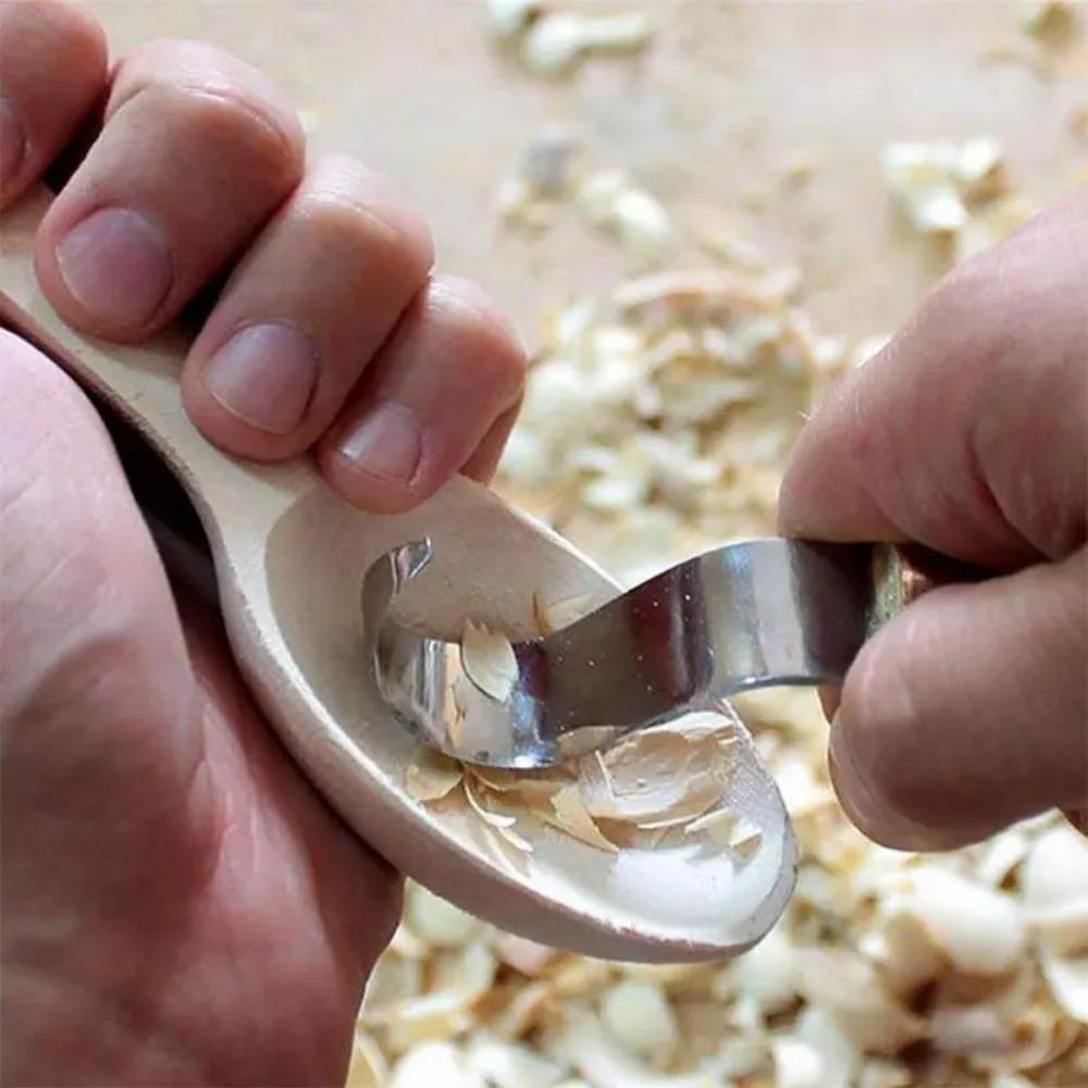 Treskjærekniv Meiselkrok Kniv Utskjæringsverktøy Ergonomisk trebearbeidingsskje Slitesterk skjev nybegynnere Skulpturell profesjonell