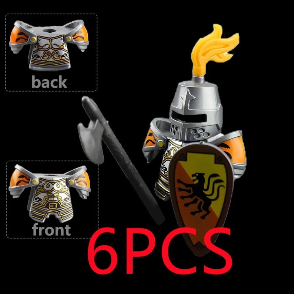 MOC Building Blocks Medieval Character Accessories Warhorses Militiamen Dragons Castles Knights Brick Gifts Toy Helmets Shields