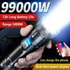 Portable Outdoor Torch Zoom Telescopic LED Flashlight Waterproof Rechargeable Climbing Camping Fishing Emergency Flash Lantern