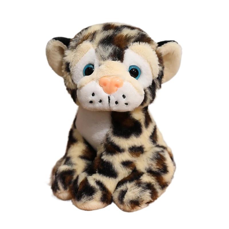 Simulation High Quality Wild Animal Plush Doll Lifelike Cute Leopard Plush Toy Huggable Pillow Home Decoration Gift 17cm розовый