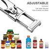Adjustable Stainless Steel Non-Slip Multi-Functional Jar & Bottle Opener Ergonomic Heavy Duty Kitchen Tool