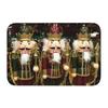 Nutcracker Doll Floor Door Kitchen Bath Mats Anti-Slip Indoor Christmas Soldier Toy Doormat Garage Entrance Rug Carpet Footpad