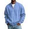 Herren Farbe Langarm Reißverschluss Strickjacke Lässige Jacke