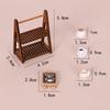 1:12 Dollhouse Miniature Double Layer Dessert Stand Coffee Cup Furniture Home Model Decor Toy Doll House Accessories