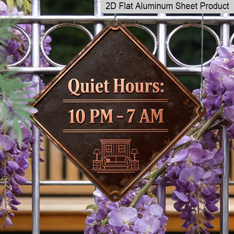 

2D Flat - 1pc, Themed Around Quiet Living Habits, Wall Gift for Lifestyle Enthusiasts, Vintage Metal Sign, Suitable for Decorating Bedrooms 20*20cm
