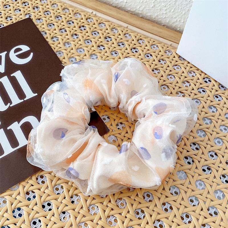 Fresh and Light Fabric Flower-shaped Hairband Hair Accessory for Women with Ponytail. Elastic and Durable Large Hairband.