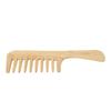 Bamboo Wide Tooth Comb with Handle Large Tooth Anti Static Curly Hair Shampoo Detangling Hair Comb