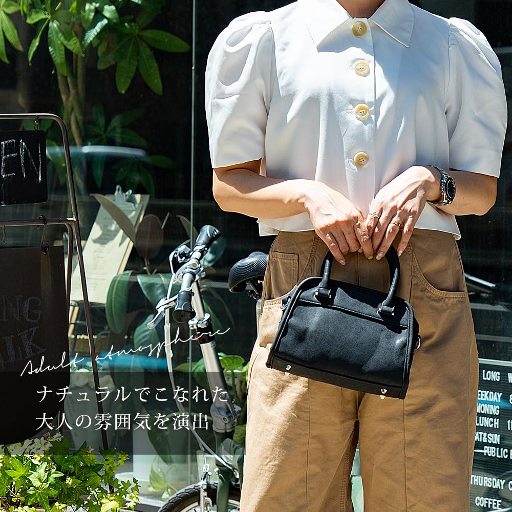 Vintage-style mini Boston bag with DEVICE triple charm