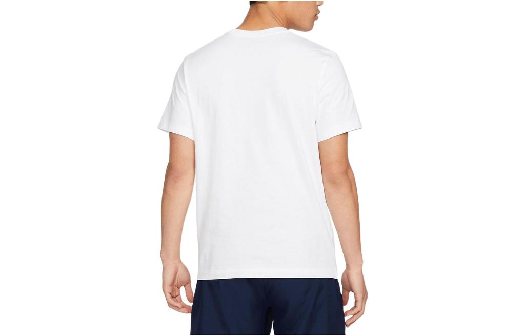 Nike T Shirts Men's White Crew Neck Moderate Straight Fit DD8406-101