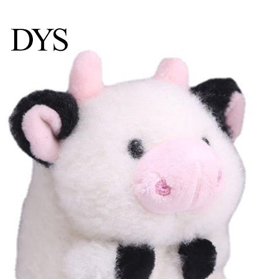 Christmas 10cm Plush Keychain Exquisite Bag Decoration Lovely Cow Pendant Toy Stuffed Doll Children Gift
