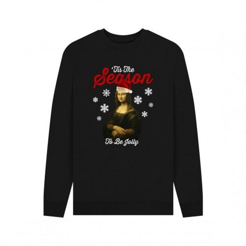 Apoh Unisex Adult Tis The Season To Be Jolly Mona Lisa Sweatshirt
