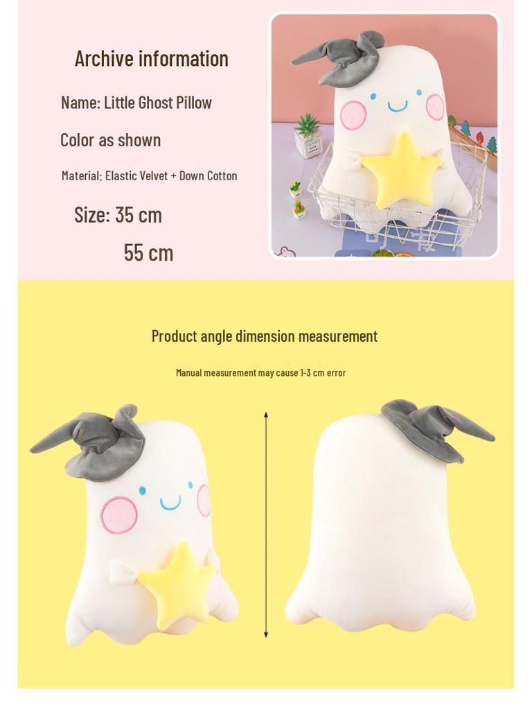 Cuddly Ghost Plush Doll for Kids' Comfort and Companionship