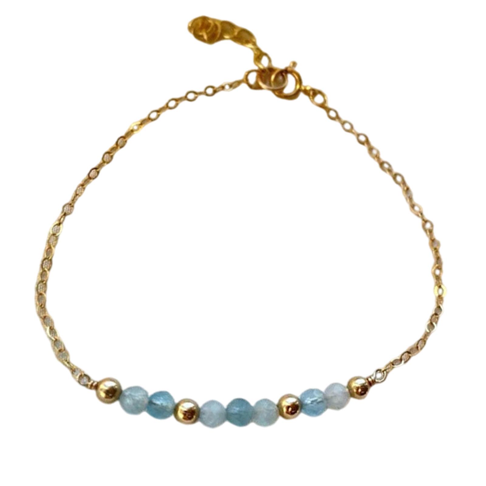 

Браслет из ограненного натурального кристалла-камня рождения 3 мм, регулируемый 17 см + 5 см, легкий 4 г, браслет из бусин для всех случаев 3