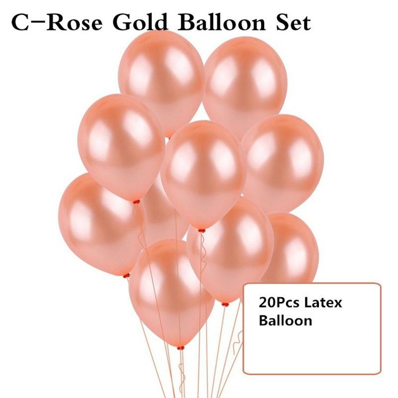 10/14/20pcs Rose  Party Confetti Sequin Balloon Accessories Heart Ballons Wedding Ballons Decorat