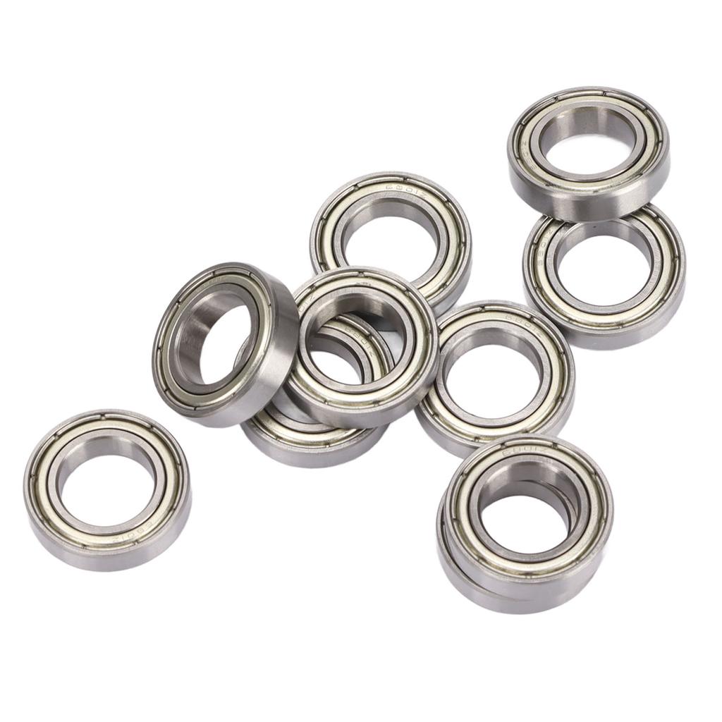 10 Pcs Deep Grooves Ball Bearing Double Shielded High Speed Low Vibration Wear Resistant Industrial Bearings