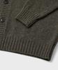 Branded Brushed Alpaca Cardigan [Dark Olive]