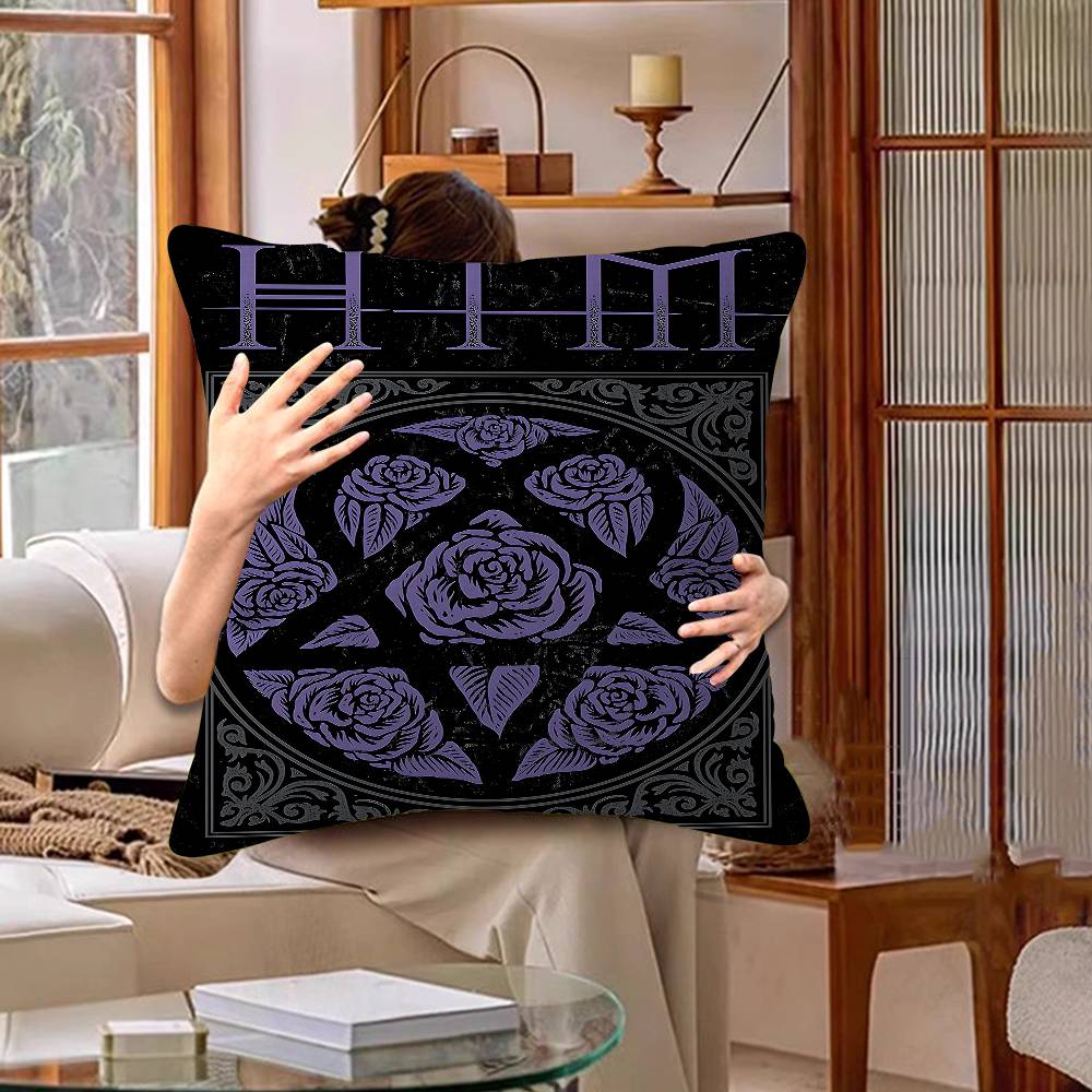 Famous Rock Band HIM Singer Cushion Cover Polyester Sofa Cushions Decorative Throw Pillows Home Decoration Pillowcover