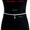 European and American Jewelry Fashion New Single-layer Simple Imitation Pearl Pendant Waist Chain Women's Casual Versatile Belt Jewelry