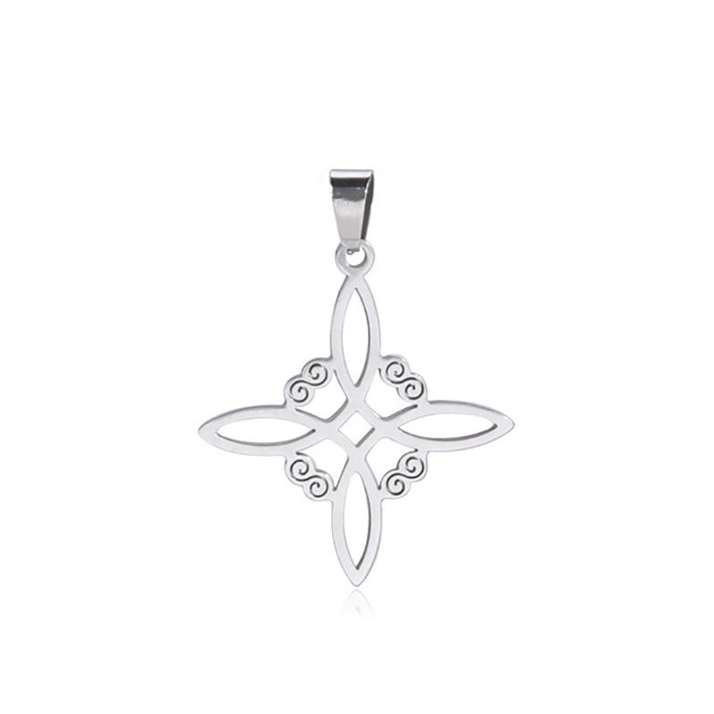 Witch Knot Pendant Stainless Steel Celtic Knots Charms For Necklace Jewelry Making Diy Accessories Witchcraft Amulet Gifts