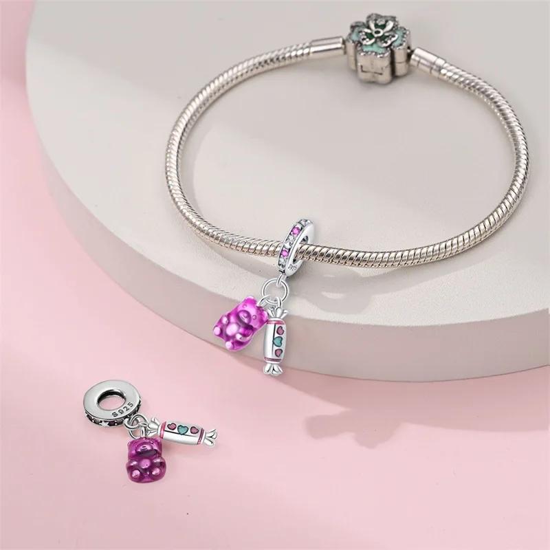 Copper Chocolate Candy Coffee Strawberry Cake Afternoon Tea Charms Beads Fit 4Mm Hole Diamete Bracelets Diy Jewelry