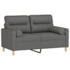 Vidaxl 2-Osobowa Sofa Z Poduszkami, Ciemnoszara, 120 Cm, Tkanina