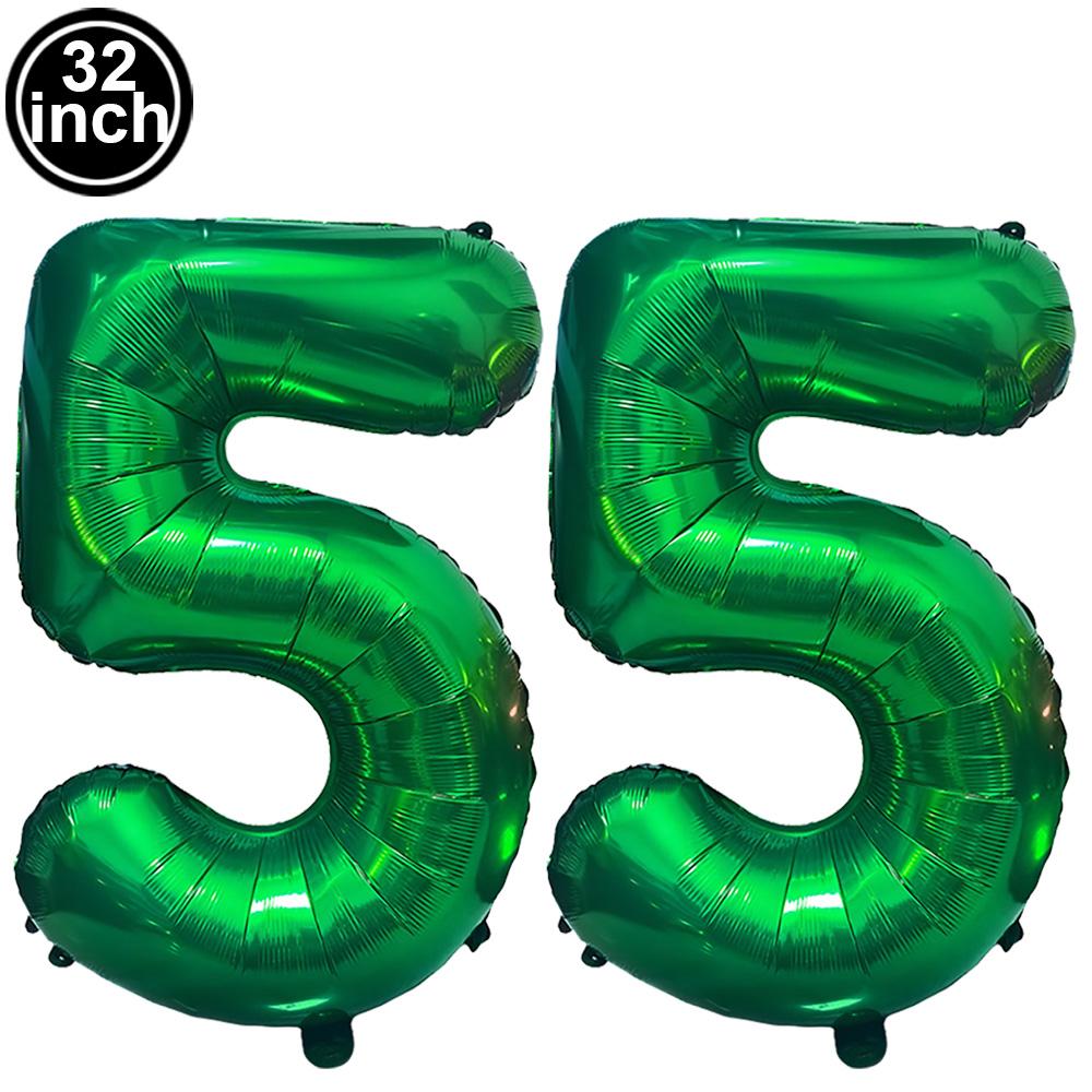 Green Large Numbers Balloon 32 Inch 0 1 2 3 4 5 6 7 8 9 Jungle Birthday Digit Bachelorette Balloons Figure Golob Party Ballon