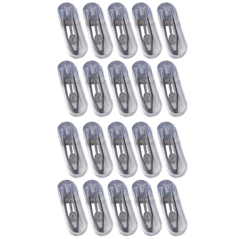 Pack of 20 Plastic Contact Lenses Applicator Tweezers and Suction Cup Stick Set for Easy Wearing and Removal Easy To Use