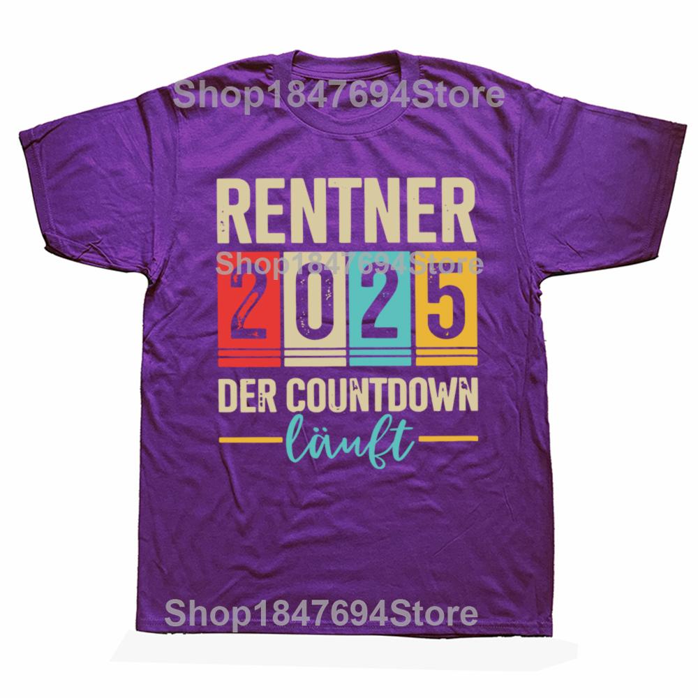 

Pensioner 2025 T Shirt German Papa Retirement Birthday Gift Tee Tops 100% Cotton Soft Unisex Harajuku T-shirts for Men Women 4XL