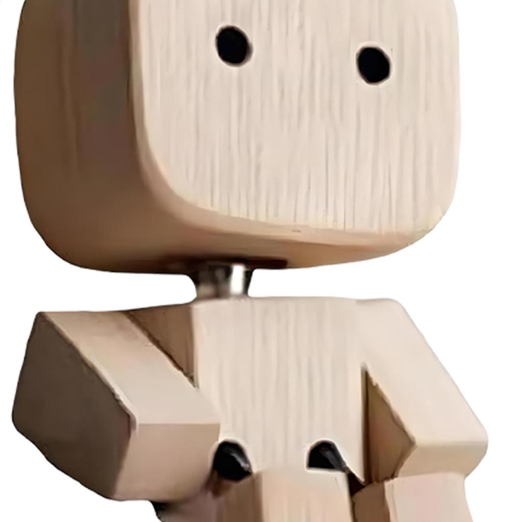 Funny Car Shaking Wooden Man For Dashboard Wood Man Auto Decor Cute Shaking Feet Wooden Doll For Car Interior Figure Accessories