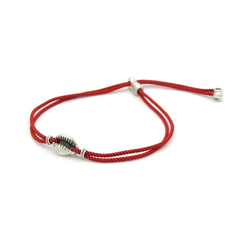 Oddcollet Shell String Bracelet (Red)