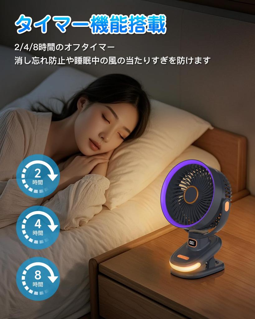 Compact Desktop Fan Ultimate Summer Automatic Super Strong USB LCD Large Timer Continuous 5 Speed Compact Mini Ideal for or Heatwave Protection