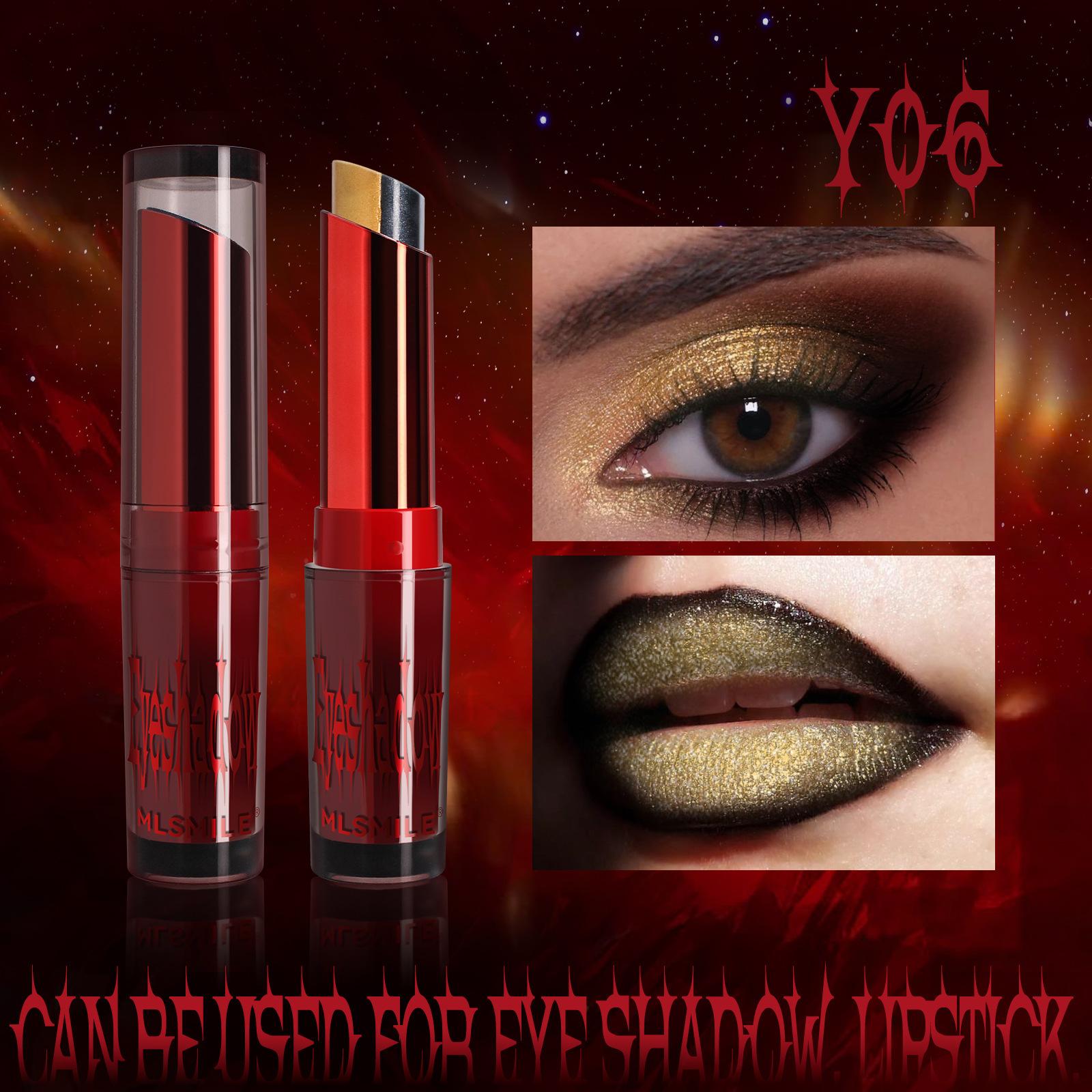 

Два в одном градиентные тени для век Ленивые тени для век Помада-карандаш Водостойкая и долговечная Идеальный подарок на Хэллоуин,