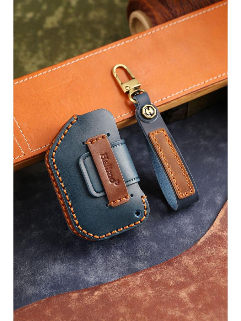 Leather Key Cover for Jeep Wrangler & Gladiator 24 Models - Men's Off-Road Accessory
