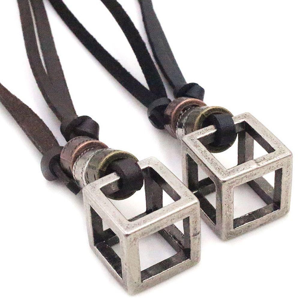 Birthday Gifts Niche Design Sweater Chain Men Leather Necklace Fashion Jewelry Ins Style Necklace